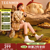 天美意靴子女显瘦商场同款短靴时装靴女靴加绒秋冬BH171DD3 米色 37