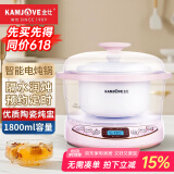 金灶（KAMJOVE） KV-18T 隔水电炖盅白瓷炖盅燕窝煲汤煮粥锅bb煲1.8L 粉红色 1.8L