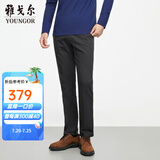 雅戈尔（YOUNGOR）休闲裤男DP棉免烫不易皱裤子宾霸莱卡面料休闲裤 VCDP319998CWA深灰色 32 80A
