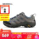 迈乐（Merrell）官方店男女款户外登山徒步鞋减震MOAB 3迈越者轻量防滑耐磨透气 J035896灰蓝（女） 37