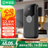 毕亚兹 充电宝20000毫安时22.5W超级快充20W苹果PD兼容18W大容量移动电源适用苹果16安卓华为小米 YD17黑