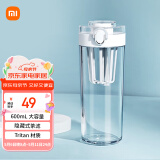 米家Tritan水杯600ml大容量 小米（MI）运动水杯 健身弹盖杯白色