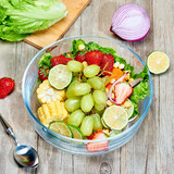 莫依冉纳钢化玻璃碗微波炉汤碗水果沙拉碗杰之蓝家用饭碗打蛋碗餐具  钢化透明大号（直径22.5cm）