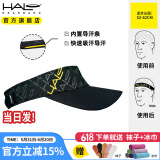HALOHDBAND美国HALO空顶帽跑步帽专业马拉松导汗排汗户外吸汗遮阳运动防晒帽 防紫外线空顶-黑色半LOGO