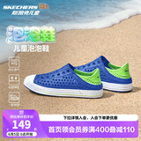 Skechers斯凯奇儿童洞洞鞋夏季凉鞋男女童涉水溯溪鞋防滑沙滩拖鞋91995L 男童/蓝色/柠檬色/BLLM 35