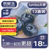 京鲜生 国产蓝莓 12盒18mm+装 125g/盒 生鲜水果 源头直发 包邮