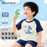 巴帝巴帝童装2026新款儿童短袖家居服套装中袖中裤空调服宝宝夏装纯棉睡衣