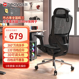 ENOVA时尚家 人体工学椅电脑椅办公椅子人工力学座椅电竞椅学习椅家用 墨妍黑LITE 2.0【360°万向扶手】
