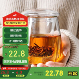 物生物（RELEA）茶杯男女士茶水分离杯玻璃杯带过滤水杯办公泡茶杯子耐高温花茶杯