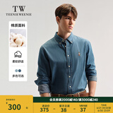 Teenie Weenie Men小熊男装休闲牛仔衬衫男秋冬长袖美式复古衬衣 牛仔色 M 170