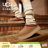 UGG春季女士休闲舒适低帮厚底Tazz塔茨乐福鞋一脚蹬懒人鞋1122553 CHE | 栗色 37