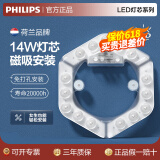 飞利浦（PHILIPS）LED吸顶灯环形圆形灯芯灯盘灯板可替换环形荧光蝴蝶灯管U型环管 【六边形】14W白光 替16-21W环管