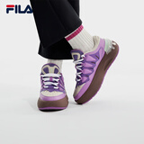 FILA 斐乐官方女鞋CARROT摩登板鞋萝卜鞋休闲厚底鞋子女 浅桑葚紫/香槟棕色 F12W411201IPA 35.5