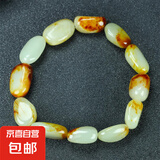 后遇新疆和田玉手串手链随行佛珠文玩A款玉石手串男女款送礼物 A款手串+鉴定证书+礼盒