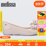 Melissa（梅丽莎）蝴蝶结低跟时尚通勤休闲女士单鞋33680 米白色 37