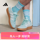 adidas「T头鞋」BARREDA板鞋德训鞋男女春季新款阿迪达斯轻运动   薄荷绿/汉玉白/树脂黄   43