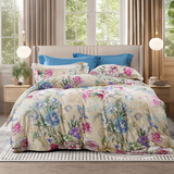 富安娜 高贵典雅四件套 清澜雅韵 印花床单被套 203*229cm