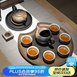 万仟堂 茶具高档家用客厅功夫茶具套装6人用带茶盘 菩提香呆成套茶具