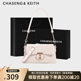 CHASENG&KEITH女生时尚轻奢高级包包女包 斜挎包法棍包单肩包女生送女友礼物 【米白色】女包-限定赠礼袋