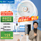 美菱（MeiLing）电风扇/空气循环扇/家用落地扇/台立两用对流风扇/交流定频遥控语音定时换气扇MPF-DG2689白色款