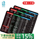 灵蛇（LINGSHE)鼠标垫 240*200*2 量贩式企业办公鼠标垫 办公电脑桌垫小号 精密包边防滑 3个装 快捷键