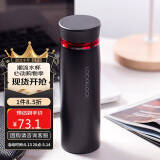 乐扣乐扣（LOCK&LOCK）菲特旋转盖轻量杯保温杯学生商务水杯450ml黑红 LHC4131BKR