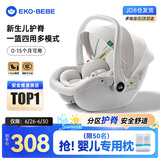 怡戈（Ekobebe）婴儿提篮式儿童安全座椅汽车用宝宝车载便捷睡篮新生儿0-15个月 护脊版-星空灰【可拆卸清洗】