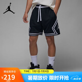 Jordan耐克男运动短裤 夏季AJ梭织休闲裤 速干透气 DX1488-010 黑2XL