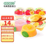 可康（cocon）酸奶风味多口味椰果果冻 0脂进口儿童休闲零食品480g(80g*6杯)