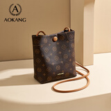 奥康（Aokang）包包女包托特单肩包经典复古斜挎包手提包生日礼物送女友送老婆 BG703278-咖啡色