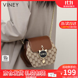 viney新款斜挎包包女包品牌水桶包轻奢单肩生日礼物送女友老婆 【咖啡色】实用高级感洋气链条包