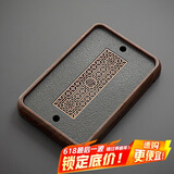 琦轩源仿乌金石茶盘家用茶具茶台储水排水式干泡台轻奢现代托盘实木泡茶