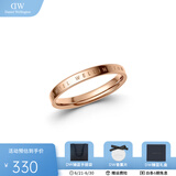 丹尼尔惠灵顿（DanielWellington）dw戒指女男 经典玫瑰金情侣对戒 生日礼物送女友男生礼物送男友 68号 DW00400025 玫瑰金