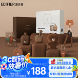 漫步者（EDIFIER）LINE FRIENDS 联名款限定耳机礼盒 Zero Air 真无线蓝牙耳机 半入耳式耳机 布朗熊款