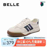 百丽休闲板鞋男25夏新复古运动鞋慢跑德训鞋A1880BM5 白/蓝 43 (265mm)