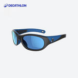 迪卡侬儿童太阳眼镜潮男童女童宝宝时尚墨镜QUOP蓝黑色-带环扣2490078