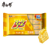 康师傅 3+2苏打夹心饼干 奶油味300g 休闲零食 早餐下午茶