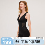 美人计新款官网国潮大师系列连体衣春夏塑形身内衣收腹女6097 优雅雅黑 L (建议体重45KG_55KG)