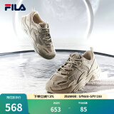 斐乐（FILA）跑步鞋老爹鞋男子跑步鞋MARSⅡ火星二代情侣款复古运动鞋休闲鞋 驼丝锦-DO-F12M131116F 43