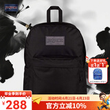 JANSPORT杰斯伯书包轻便双肩包男女旅行包简约背包电脑包学生校园 4QUEGP0 黑武士-隔层+侧袋-25年