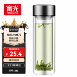 富光双层玻璃杯大容量带茶隔水杯高硼硅泡茶杯子商务男士办公杯