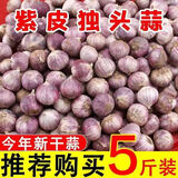 2025鲜蒜新鲜现挖独头大蒜紫皮湿蒜农家红皮蔬菜独蒜批发 特大果【果径30-35mm】紫皮独蒜 带箱5斤-净重4.7斤