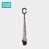NITORI宜得利家居 反向伞自动长柄两用8骨双层可站立晴雨伞RE