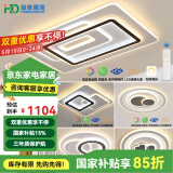 HDled吸顶灯 客厅卧室餐厅灯全屋调光灯饰包安装灯具套餐后现代简约 力荐 全屋调光套餐丨三室两厅B
