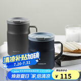 乐扣乐扣（LOCK&LOCK）遇见惬意保温保冷咖啡杯带手柄男女水杯子475ML灰色LHC4263GRY
