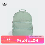 adidas简约舒适运动双肩背包男女阿迪达斯官方三叶草 淡绿 NS