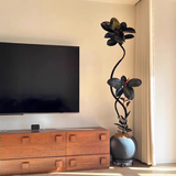 花财主天堂鸟盆栽办公室大型绿植客厅盆栽家用吸甲醛净化空气绿植 橡皮树1.6-1.8m【黑色圆球盆】