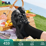 FILA 斐乐官方女鞋复古运动凉鞋猫爪凉鞋溯溪沙滩鞋子 黑-BK 35.5