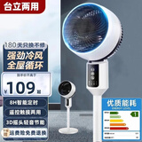 CC【500万+人已买】电风扇家用轻音节能空气循环扇大风力落地扇智能摇头 9D上下左右摇头遥控版