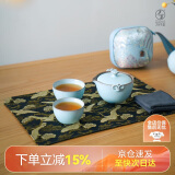 万仟堂（Edenus）陶瓷茶具快客杯便携旅行包一壶二杯功夫茶具套装 称心如意 粉青釉